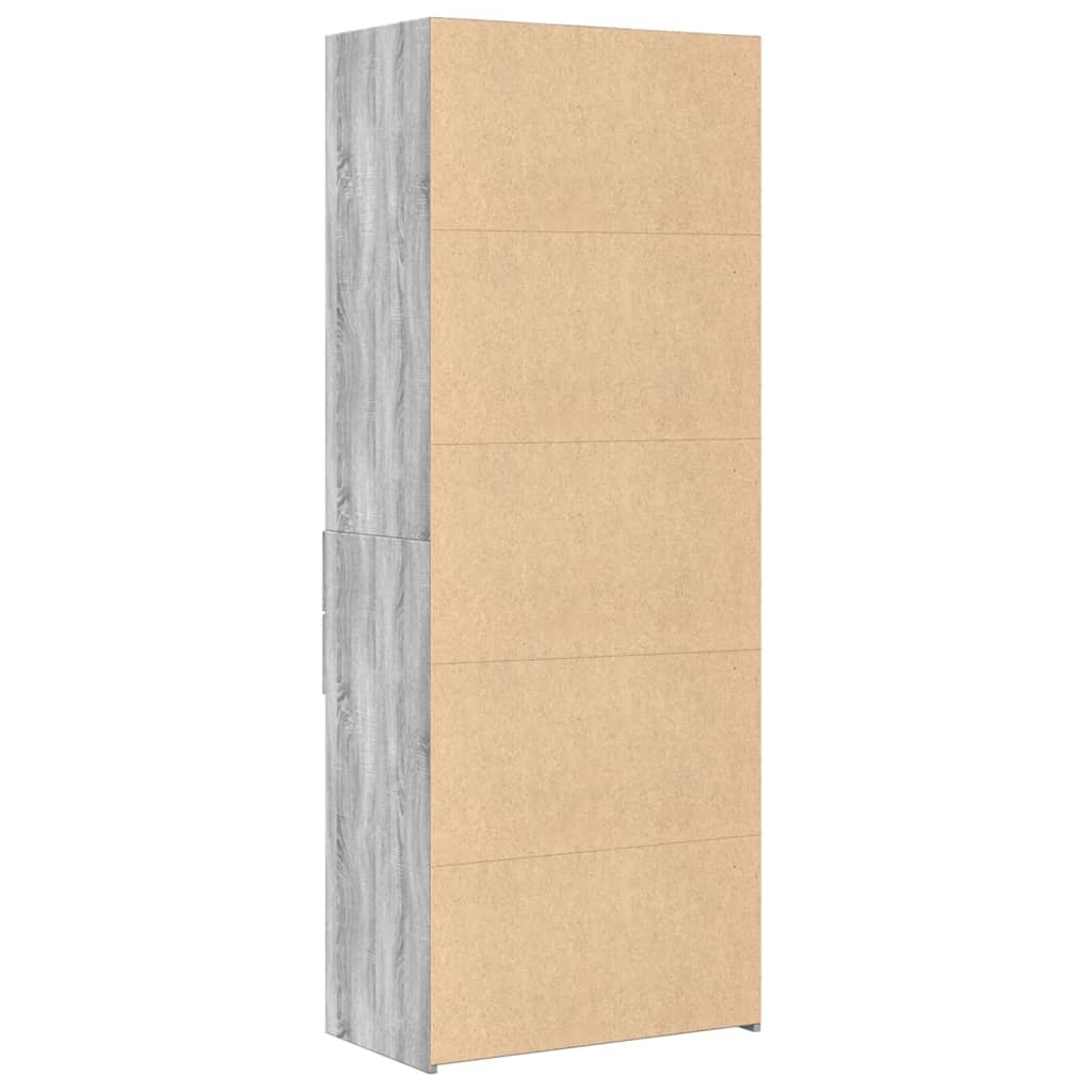 vidaXL Highboard Grey Sonoma 70x42.5x185 cm Engineered Wood