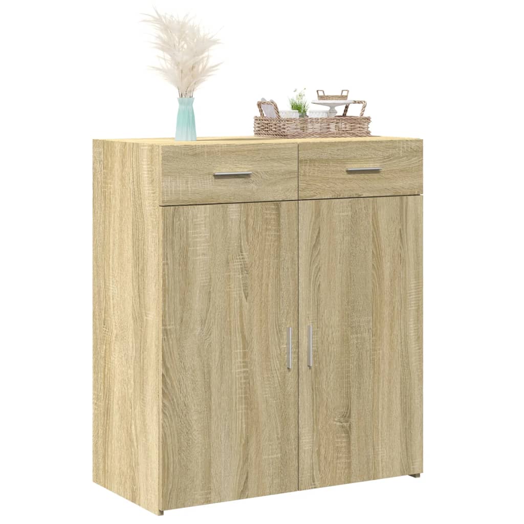 vidaXL Sideboard Sonoma Oak 80x42.5x93 cm Engineered Wood