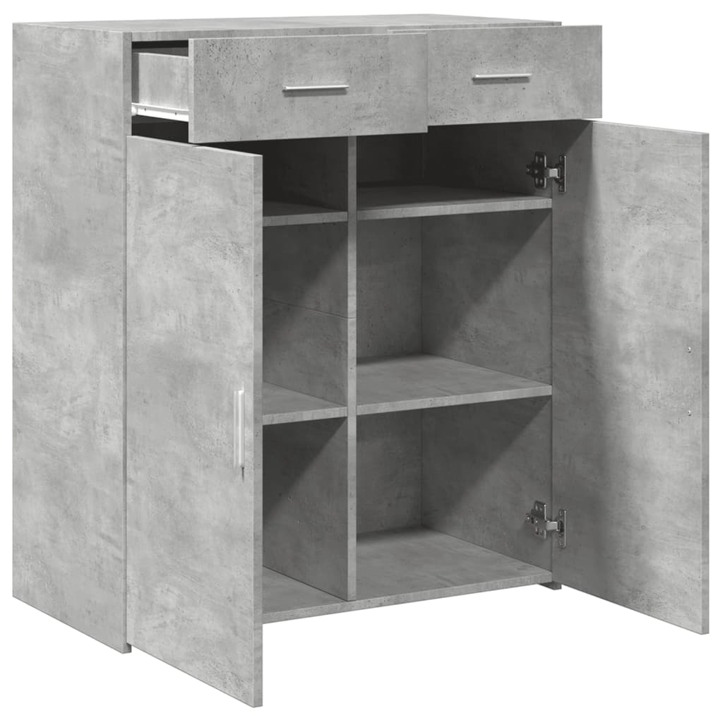 vidaXL Sideboard Concrete Grey 80x42.5x93 cm Engineered Wood