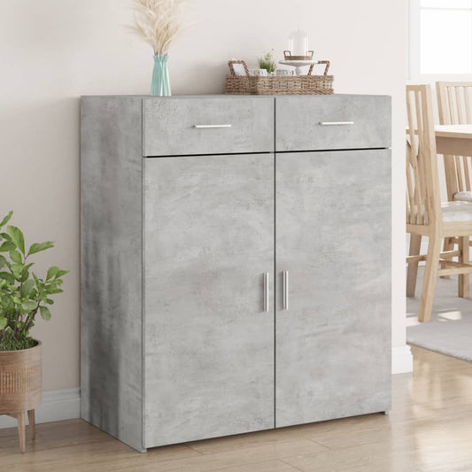 vidaXL Sideboard Concrete Grey 80x42.5x93 cm Engineered Wood