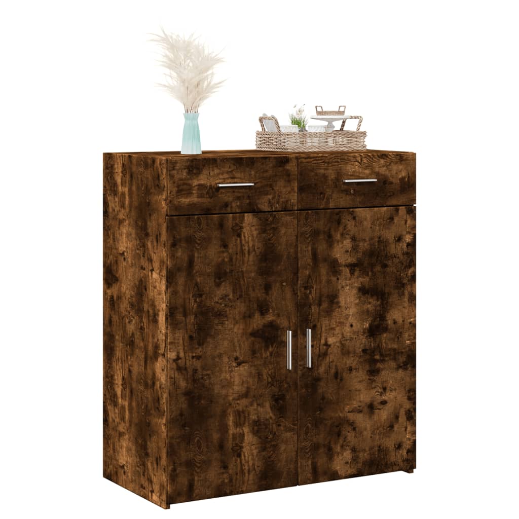 vidaXL Sideboard Smoked Oak 80x42.5x93 cm Engineered Wood