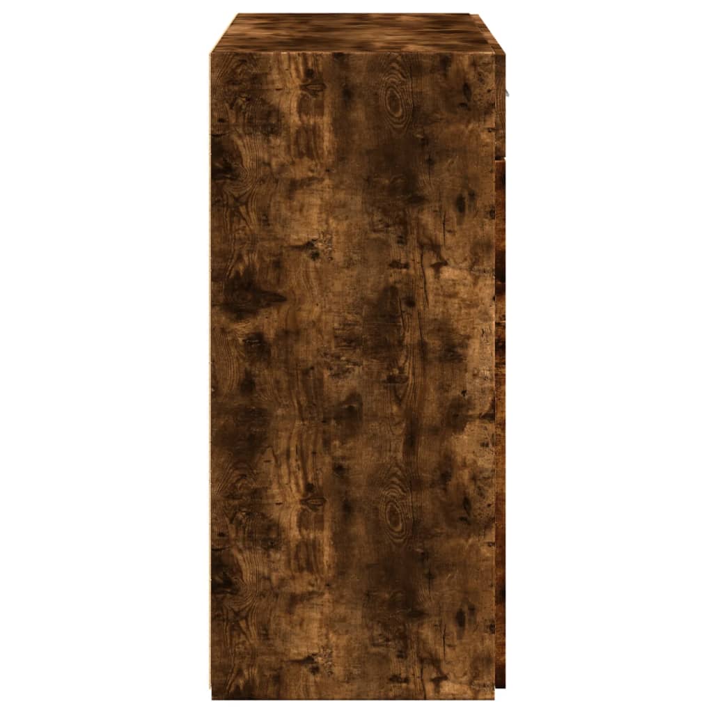 vidaXL Sideboard Smoked Oak 80x42.5x93 cm Engineered Wood