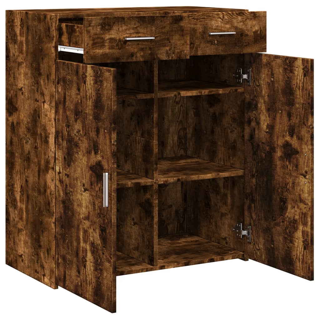 vidaXL Sideboard Smoked Oak 80x42.5x93 cm Engineered Wood