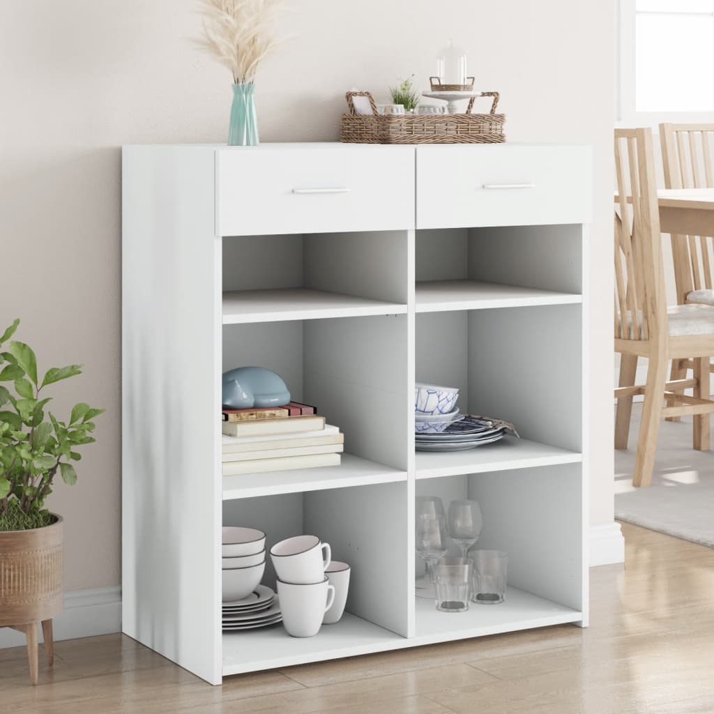 vidaXL Sideboard White 80x42,5x93 cm Engineered Wood