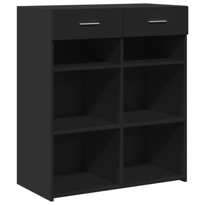 vidaXL Sideboard Black 80x42,5x93 cm Engineered Wood