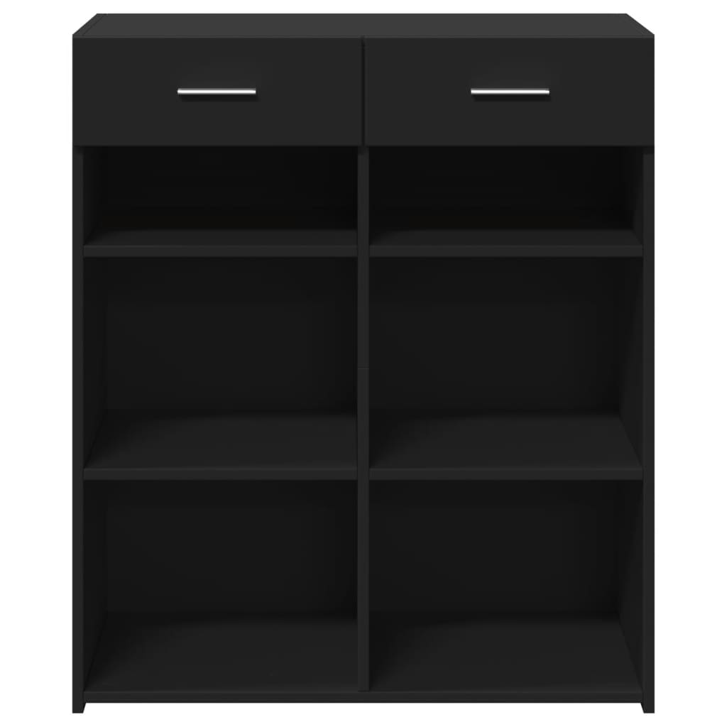 vidaXL Sideboard Black 80x42.5x93 cm Engineered Wood
