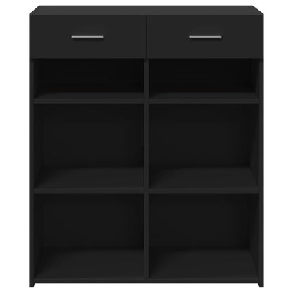 vidaXL Sideboard Black 80x42.5x93 cm Engineered Wood