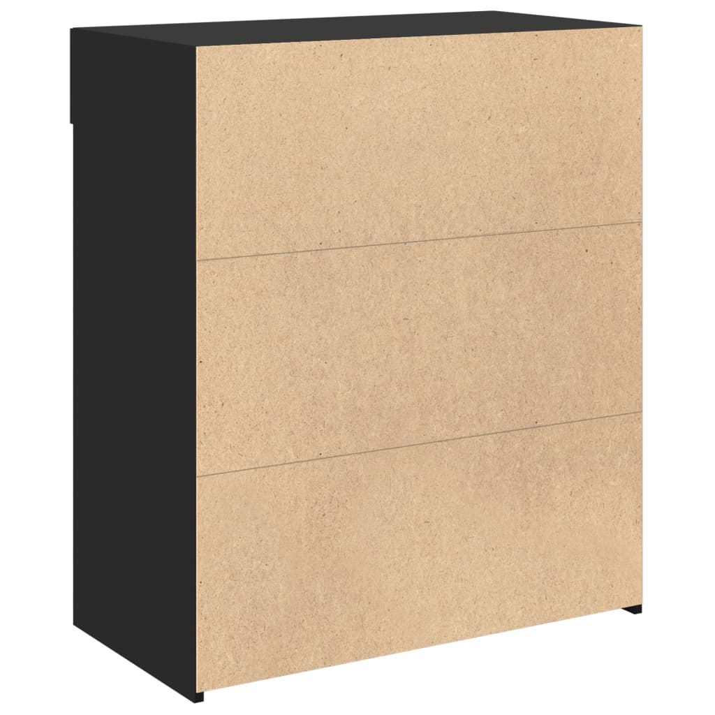 vidaXL Sideboard Black 80x42,5x93 cm Engineered Wood
