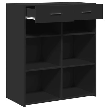 vidaXL Sideboard Black 80x42,5x93 cm Engineered Wood