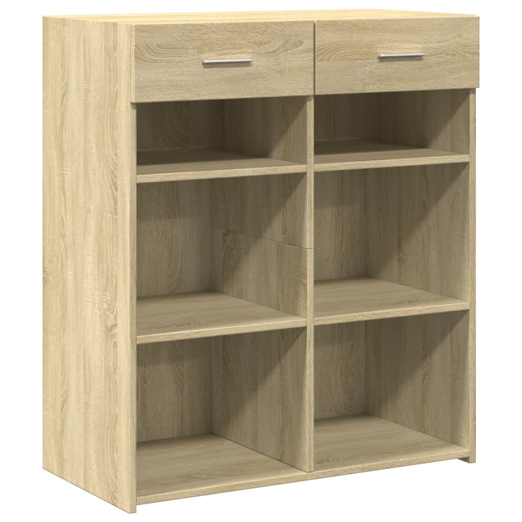 vidaXL Sideboard Sonoma Oak 80x42.5x93 cm Engineered Wood