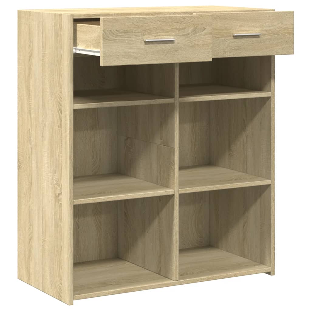 vidaXL Sideboard Sonoma Oak 80x42.5x93 cm Engineered Wood