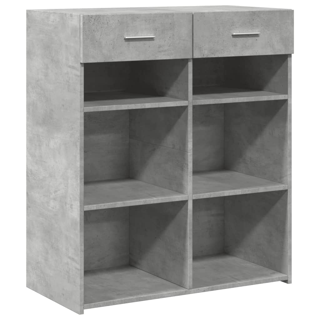 vidaXL Sideboard Concrete Grey 80x42,5x93 cm Engineered Wood