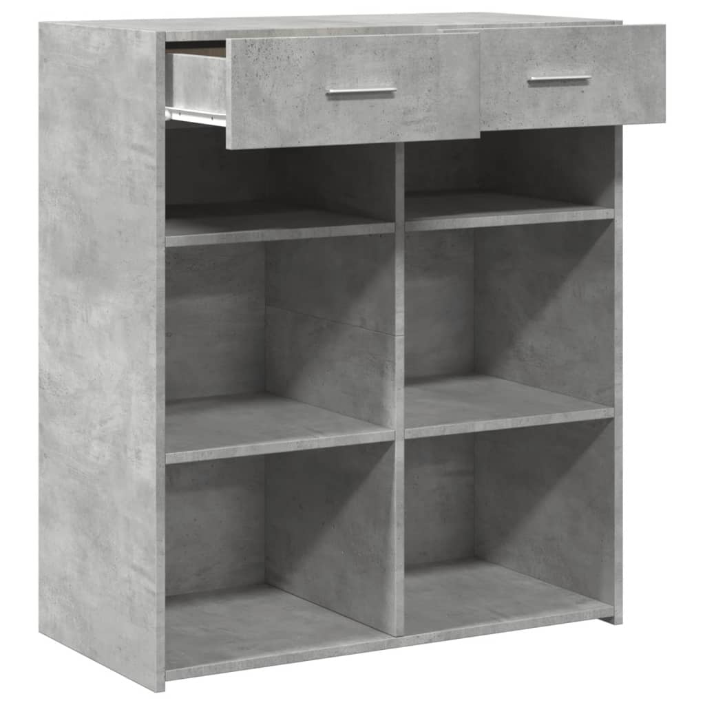 vidaXL Sideboard Concrete Grey 80x42,5x93 cm Engineered Wood