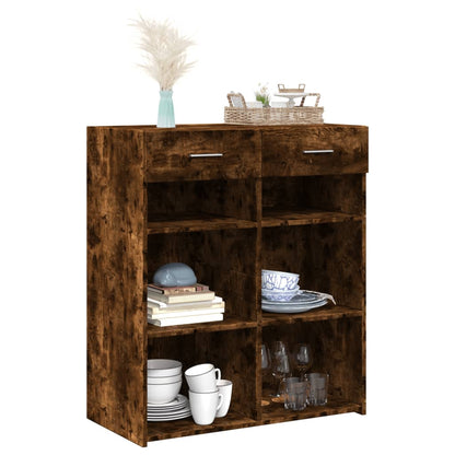 vidaXL Sideboard Smoked Oak 80x42,5x93 cm Engineered Wood