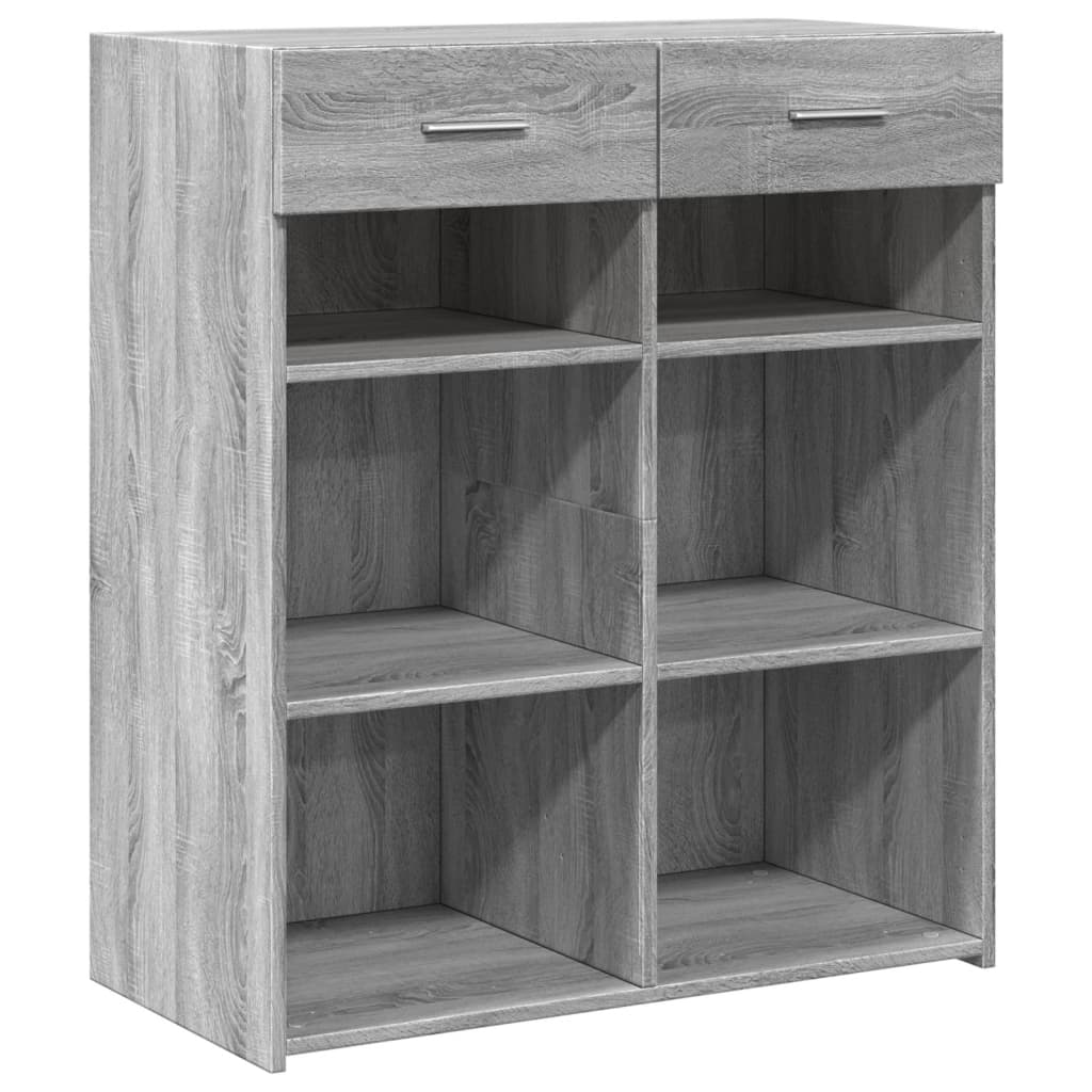 vidaXL Sideboard Grey Sonoma 80x42.5x93 cm Engineered Wood