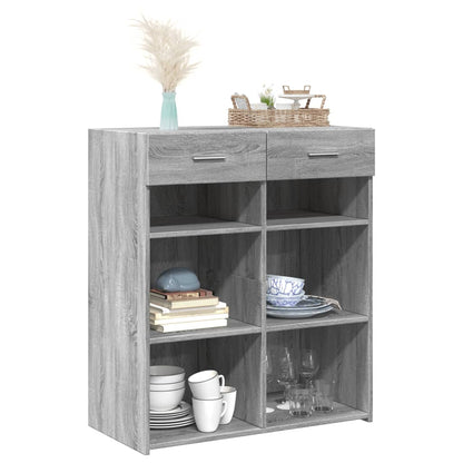 vidaXL Sideboard Grey Sonoma 80x42,5x93 cm Engineered Wood