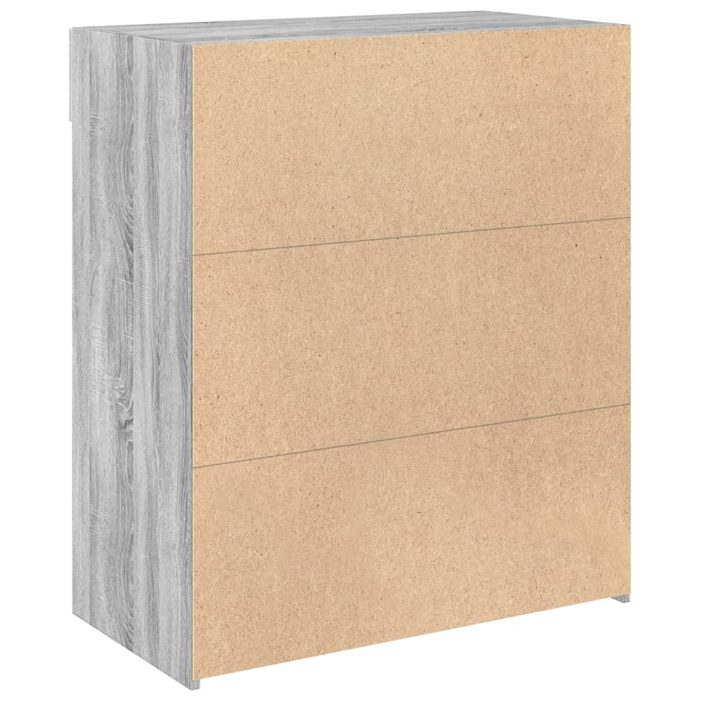 vidaXL Sideboard Grey Sonoma 80x42.5x93 cm Engineered Wood