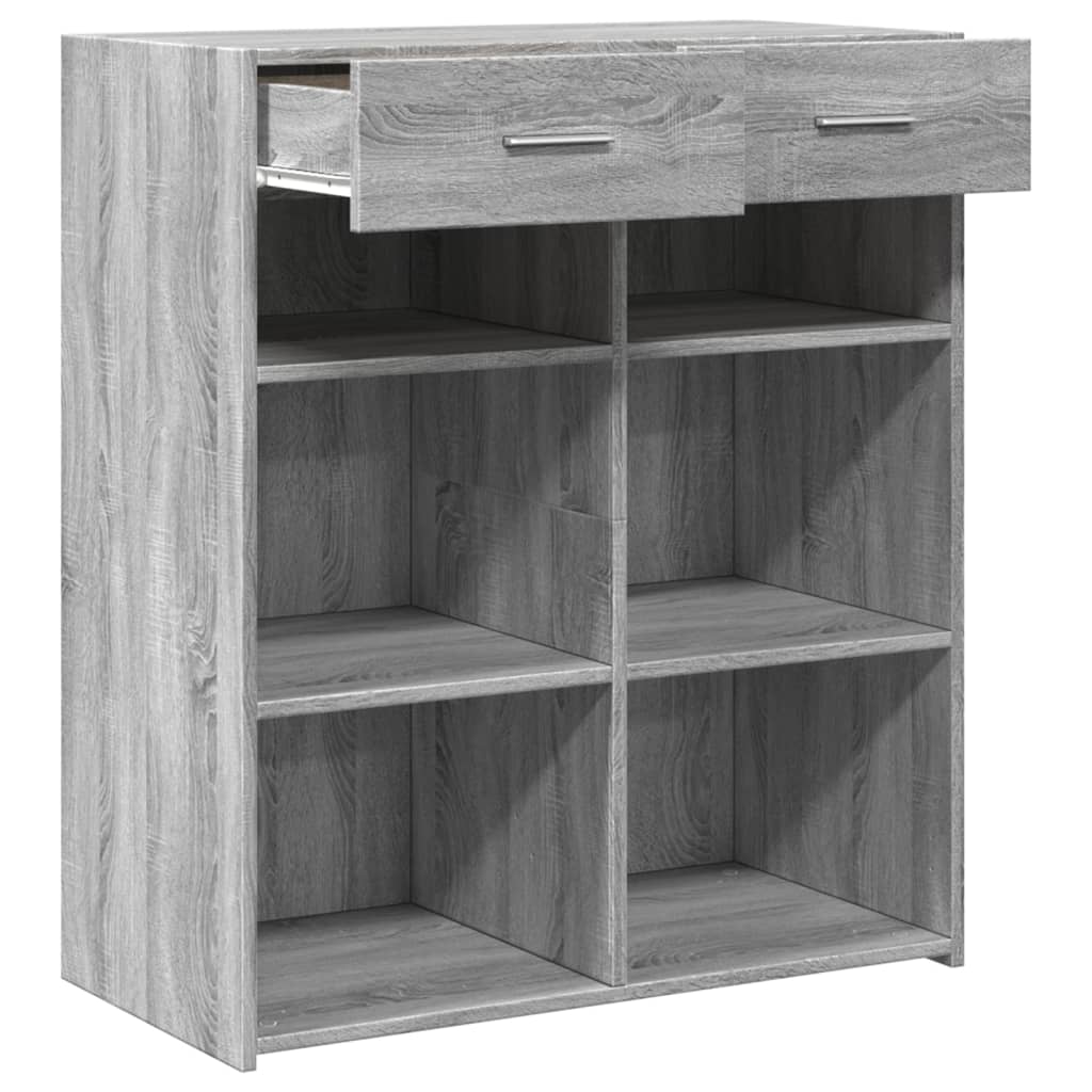 vidaXL Sideboard Grey Sonoma 80x42.5x93 cm Engineered Wood