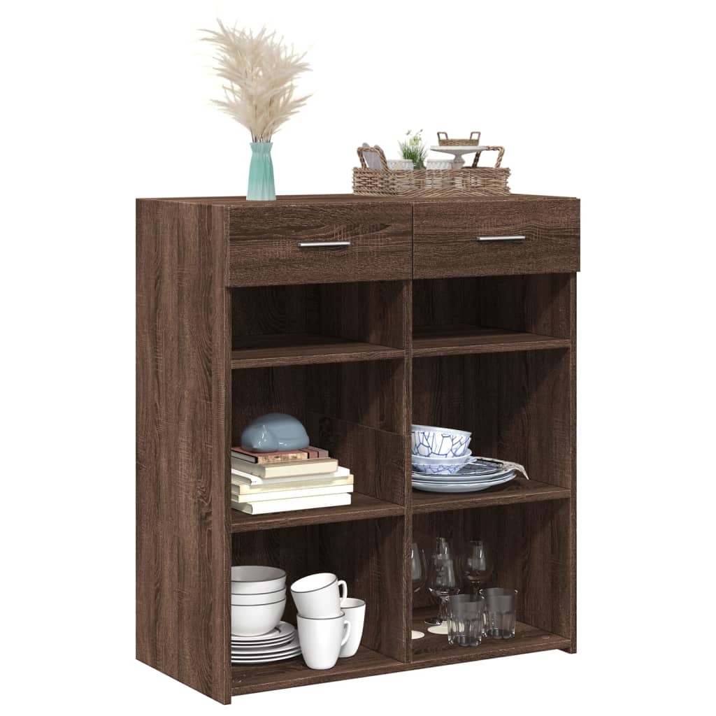 vidaXL Sideboard Brown Oak 80x42.5x93 cm Engineered Wood