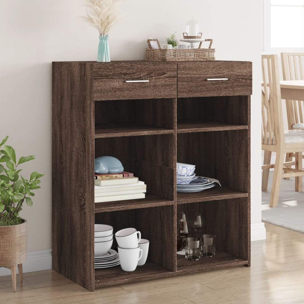 vidaXL Sideboard Brown Oak 80x42,5x93 cm Engineered Wood