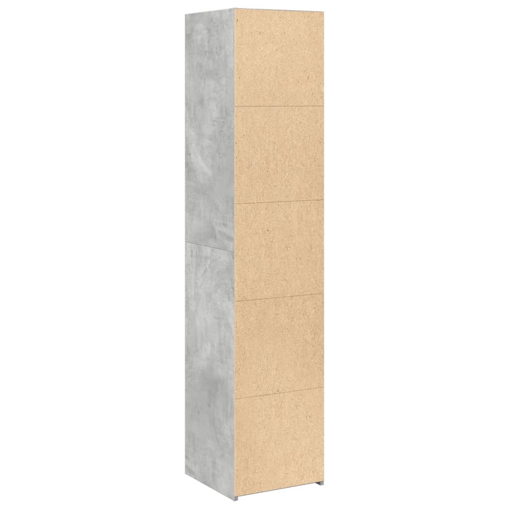 vidaXL Highboard Concrete Grey 40x41x185 cm Engineered Wood