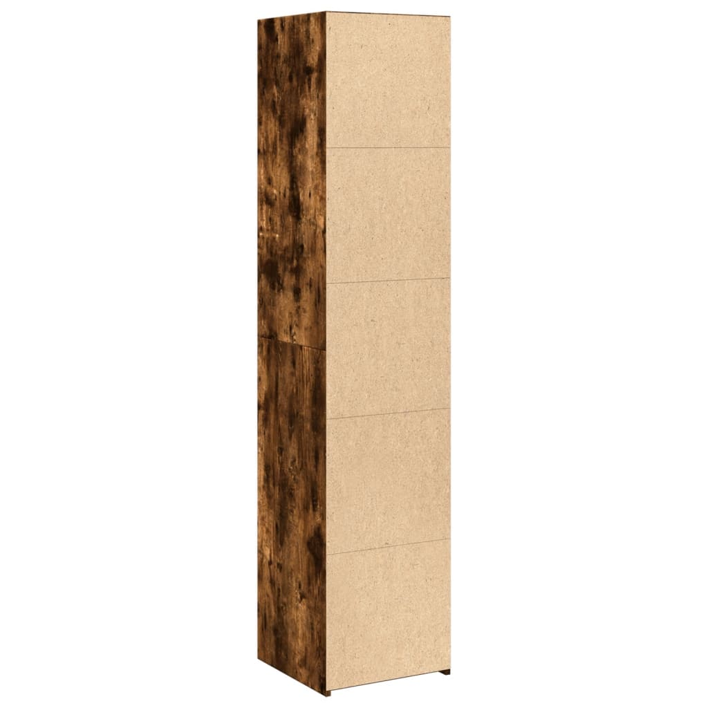 vidaXL Highboard Smoked Oak 40x41x185 cm Engineered Wood