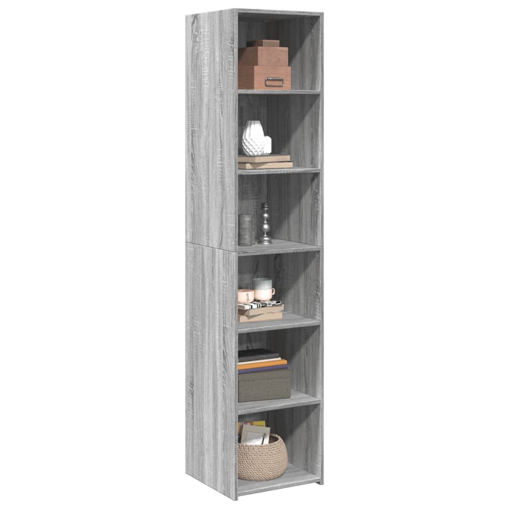 vidaXL Highboard Grey Sonoma 40x41x185 cm Engineered Wood