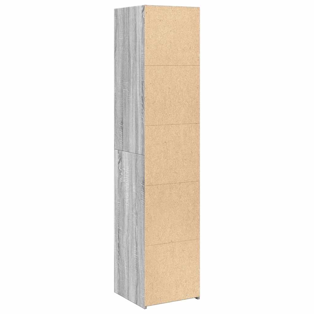 vidaXL Highboard Grey Sonoma 40x41x185 cm Engineered Wood