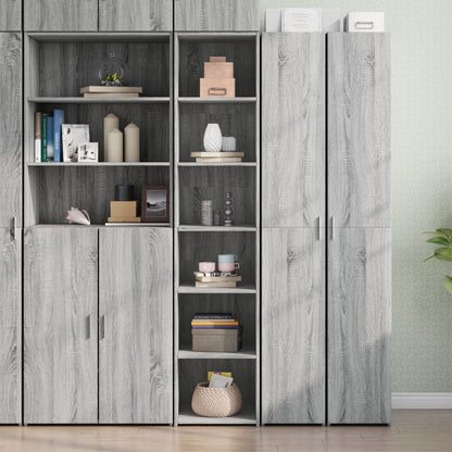 vidaXL Highboard Grey Sonoma 40x41x185 cm Engineered Wood