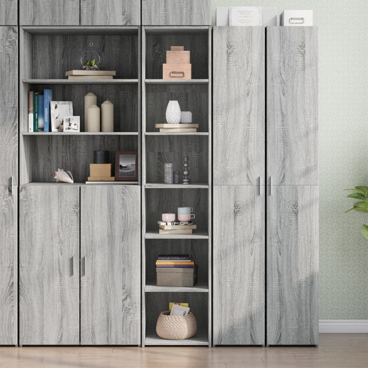 vidaXL Highboard Grey Sonoma 40x41x185 cm Engineered Wood