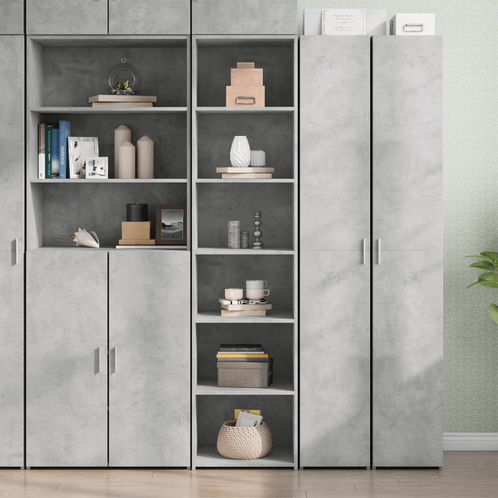 vidaXL Highboard Concrete Grey 45x41x185 cm Engineered Wood