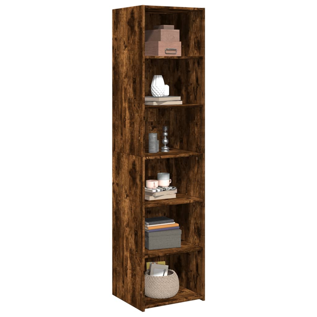 vidaXL Highboard Smoked Oak 45x41x185 cm Engineered Wood
