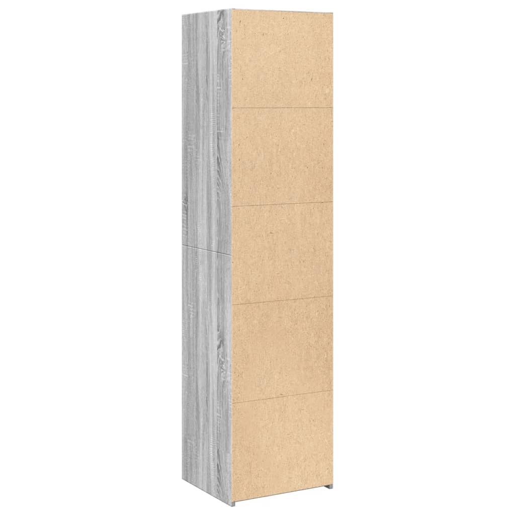 vidaXL Highboard Grey Sonoma 45x41x185 cm Engineered Wood