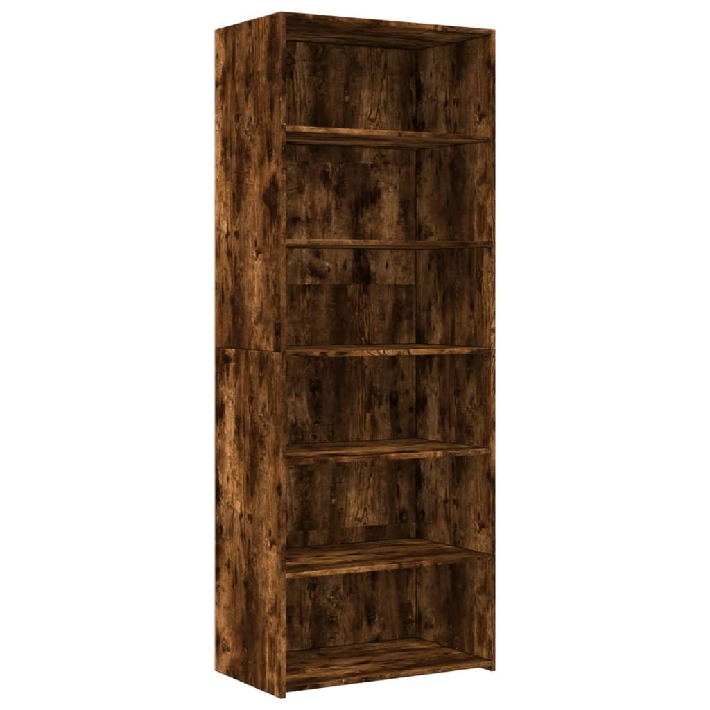 vidaXL Highboard Smoked Oak 70x41x185 cm Engineered Wood