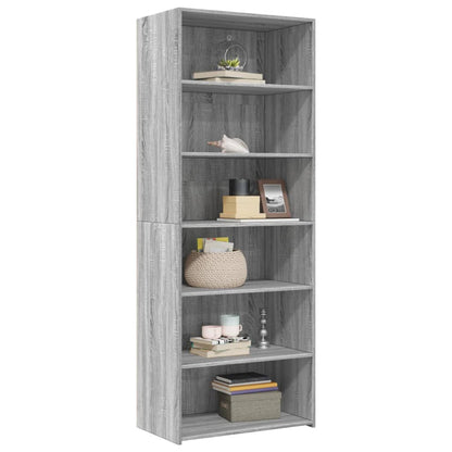 vidaXL Highboard Grey Sonoma 70x41x185 cm Engineered Wood