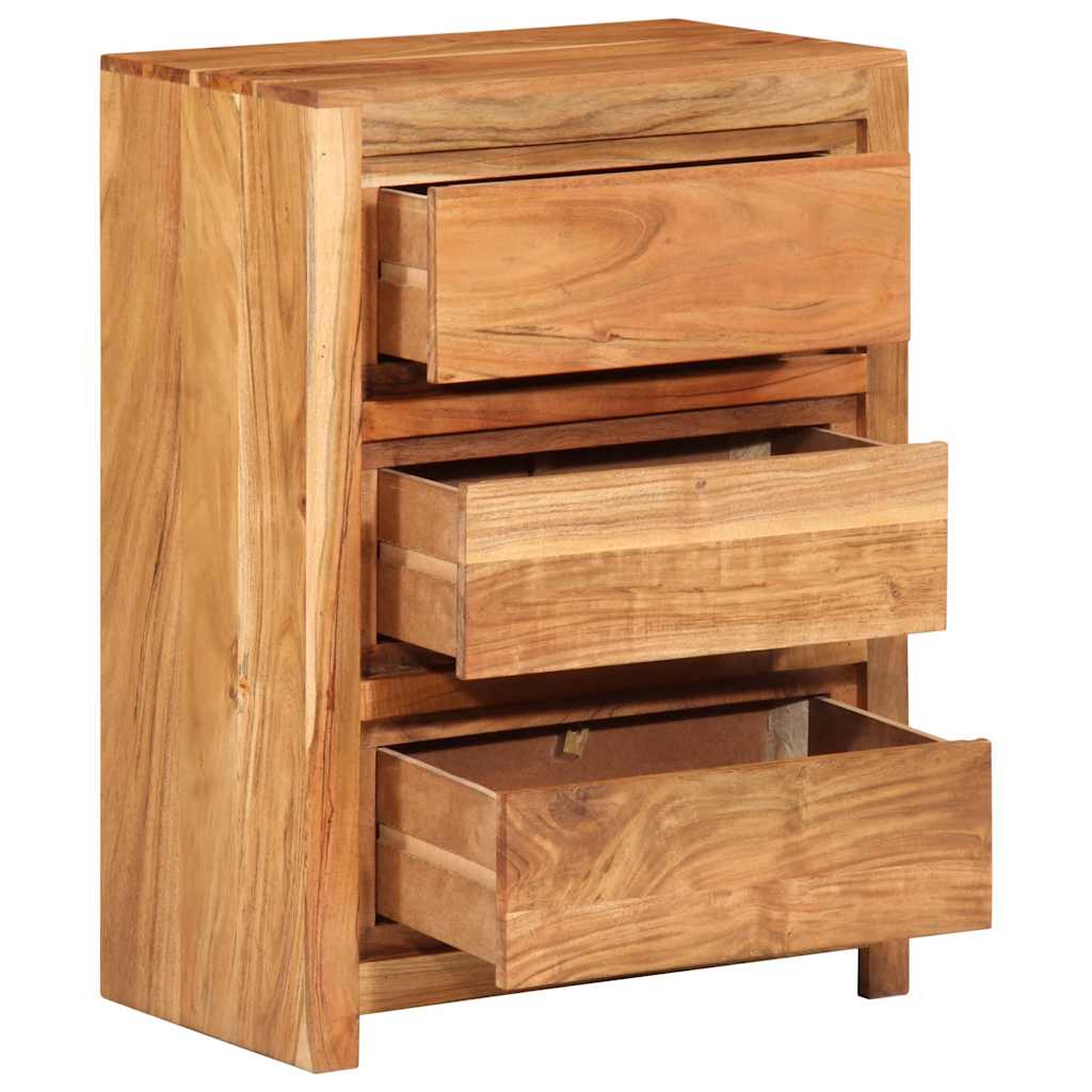 vidaXL Drawer Cabinet 55x33x75 cm Solid Wood Acacia