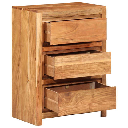 vidaXL Drawer Cabinet 55x33x75 cm Solid Wood Acacia