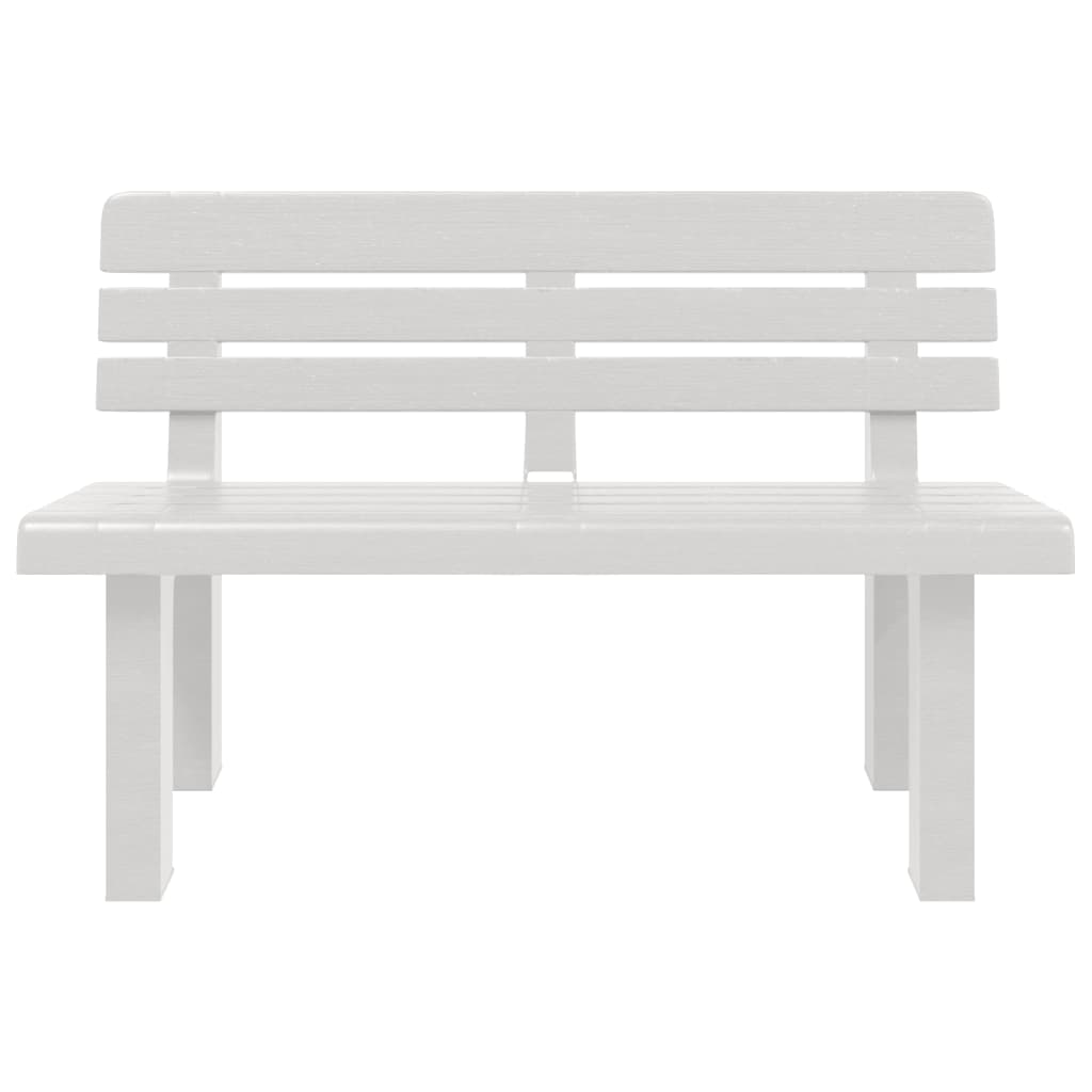 vidaXL Garden Bench | White | Polypropylene | 2-seater | Durable | Garden Bench