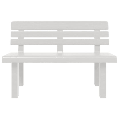 vidaXL Garden Bench | White | Polypropylene | 2-seater | Durable | Garden Bench