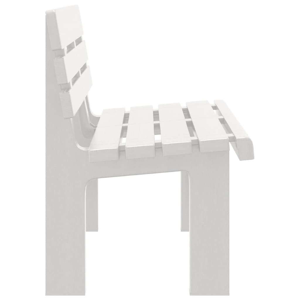 vidaXL Garden Bench | White | Polypropylene | 2-seater | Durable | Garden Bench