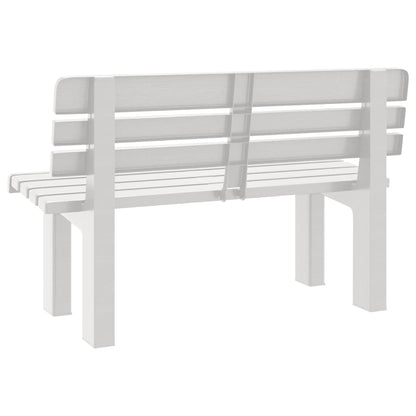 vidaXL Garden Bench | White | Polypropylene | 2-seater | Durable | Garden Bench