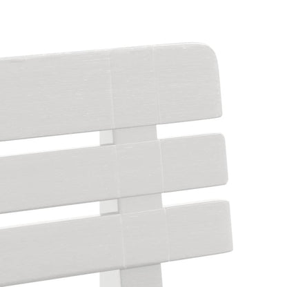 vidaXL Garden Bench | White | Polypropylene | 2-seater | Durable | Garden Bench