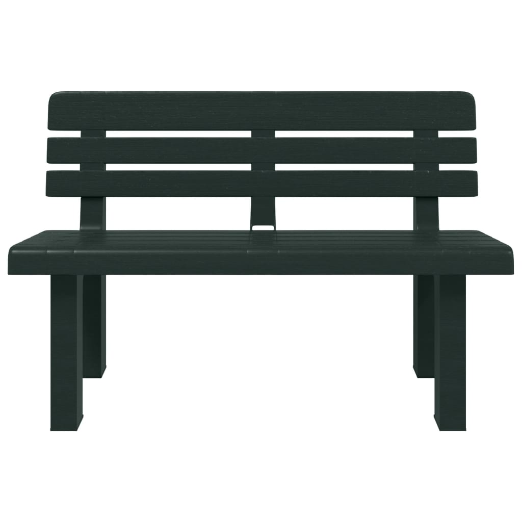 vidaXL Garden Bench | Green | Polypropylene | 110 x 52 x 71 cm |  Durable