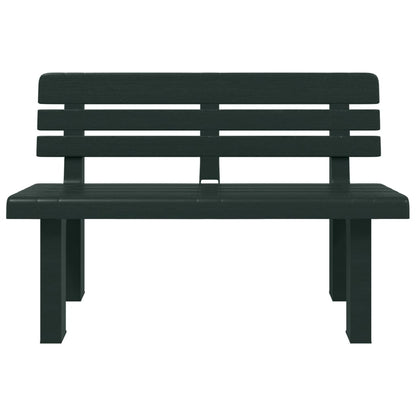 vidaXL Garden Bench | Green | Polypropylene | 110 x 52 x 71 cm |  Durable
