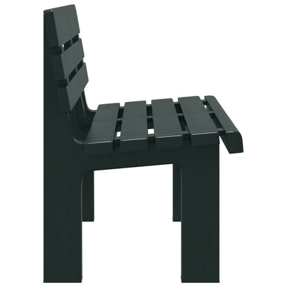 vidaXL Garden Bench | Green | Polypropylene | 110 x 52 x 71 cm |  Durable