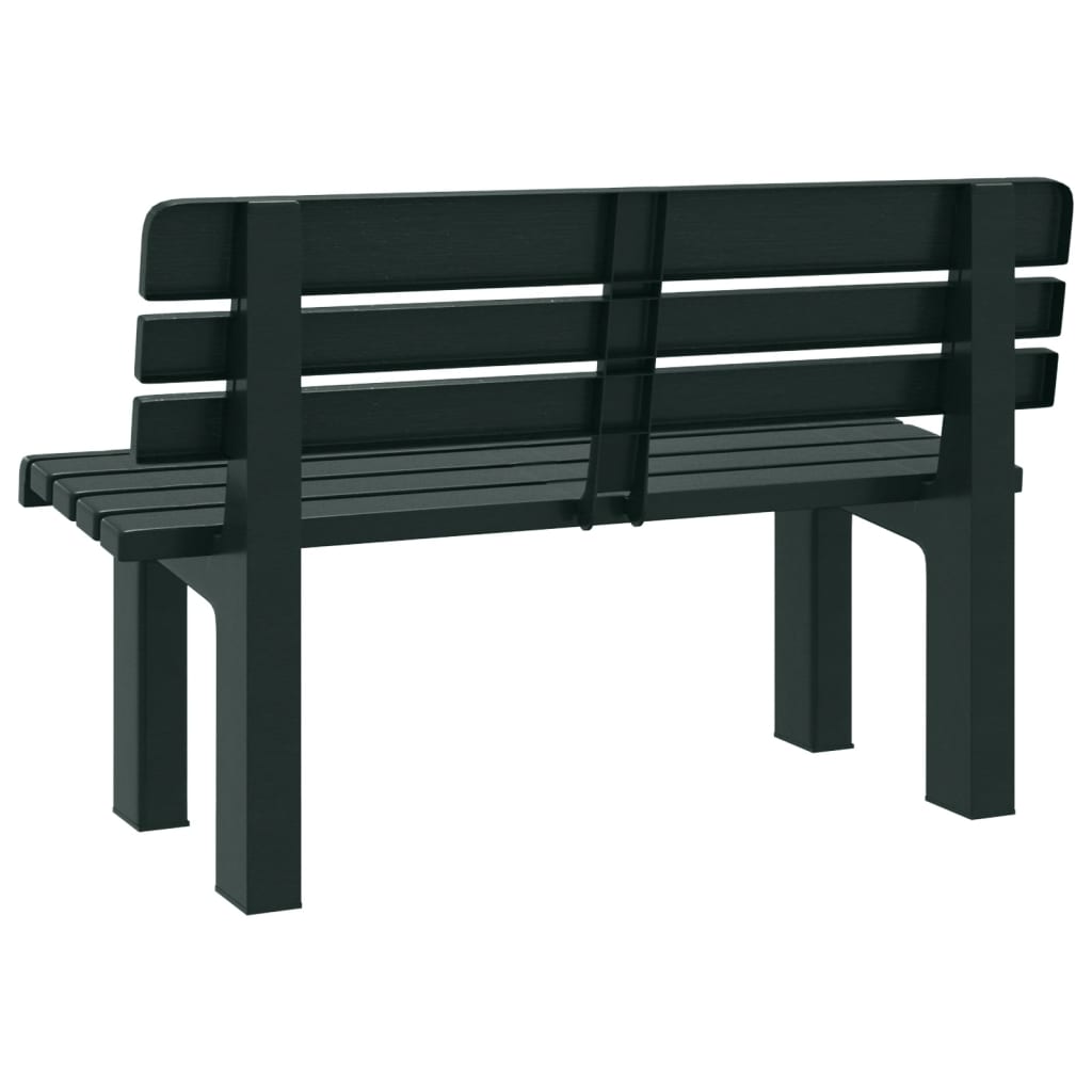 vidaXL Garden Bench | Green | Polypropylene | 110 x 52 x 71 cm |  Durable