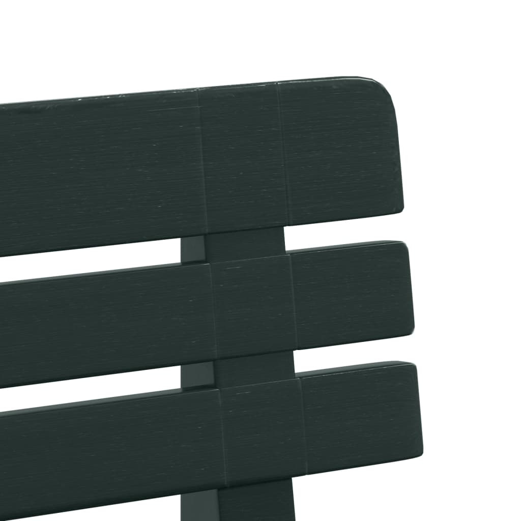vidaXL Garden Bench | Green | Polypropylene | 110 x 52 x 71 cm |  Durable