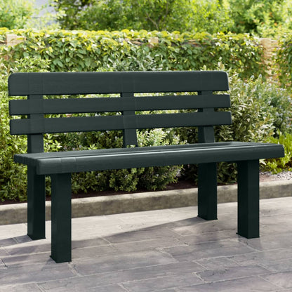 vidaXL Garden Bench | Green | Polypropylene | 110 x 52 x 71 cm |  Durable