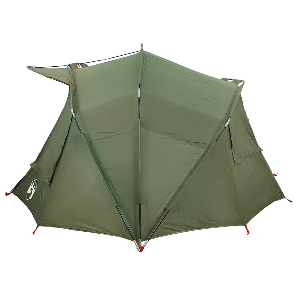 vidaXL Fishing Tent 5-Person Olive Green Waterproof