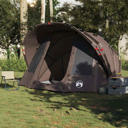 vidaXL Fishing Tent 5-Person Brown Waterproof